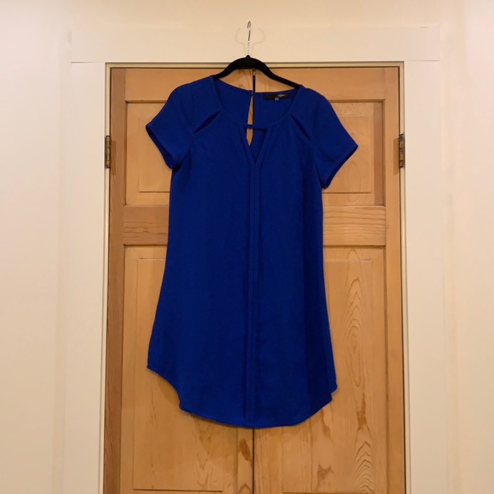 Cobalt blue mini dress